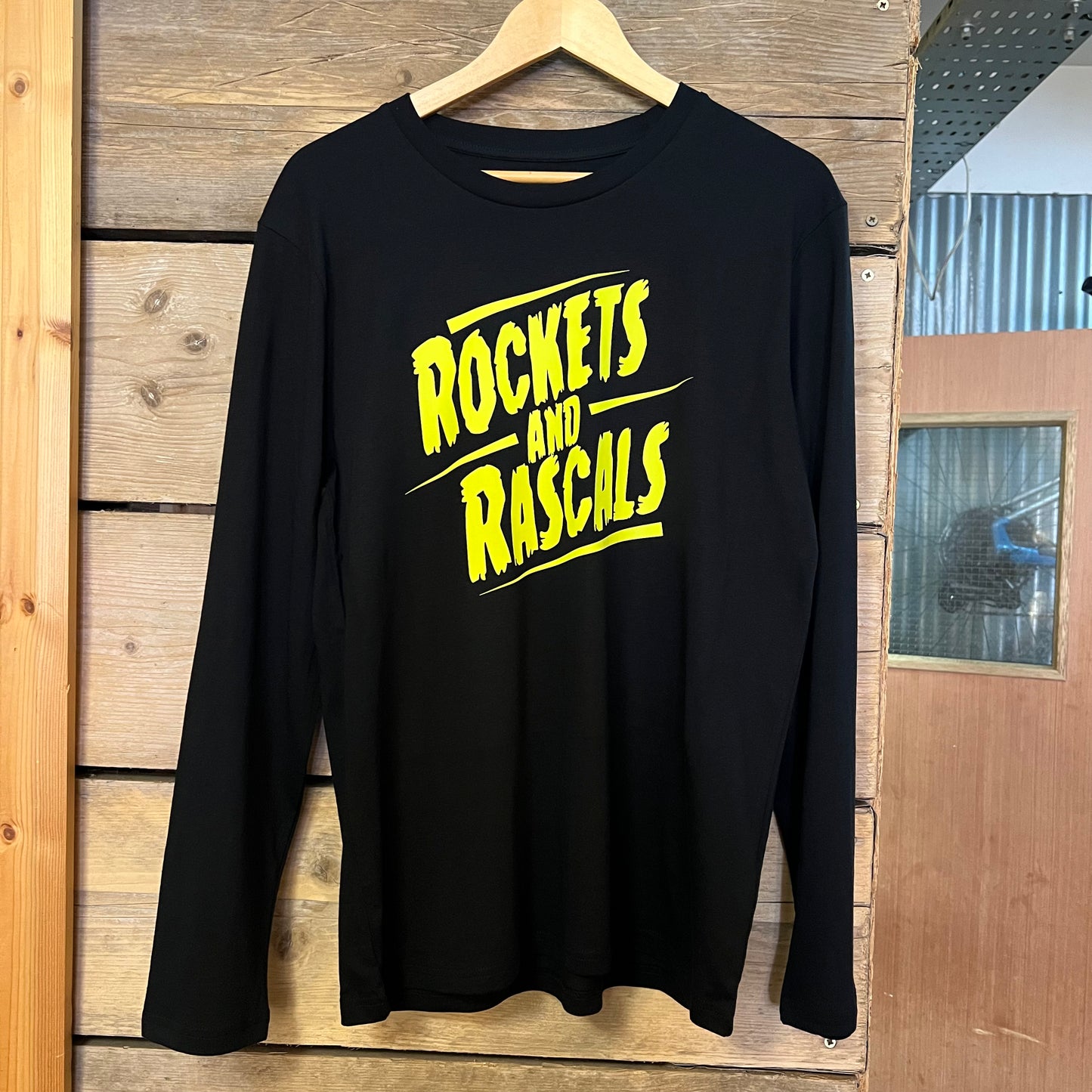 Rockets Wild T-Shirt Long Sleeve - Black with Yellow Font