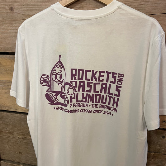 Rockets and Rascals Graphic T-Shirt White and Purple