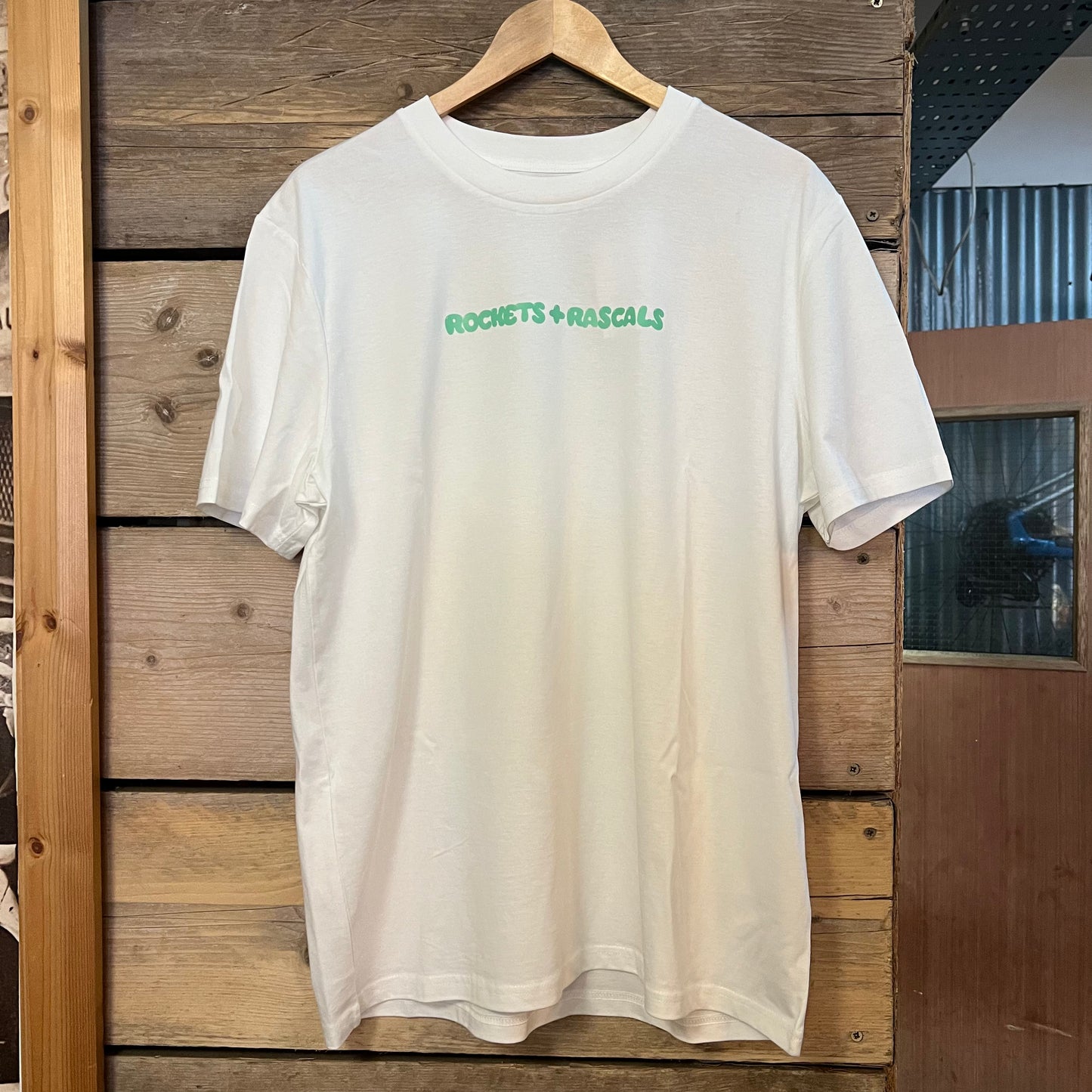 Rockets and Rascals Rise Above T-Shirt White and Sage