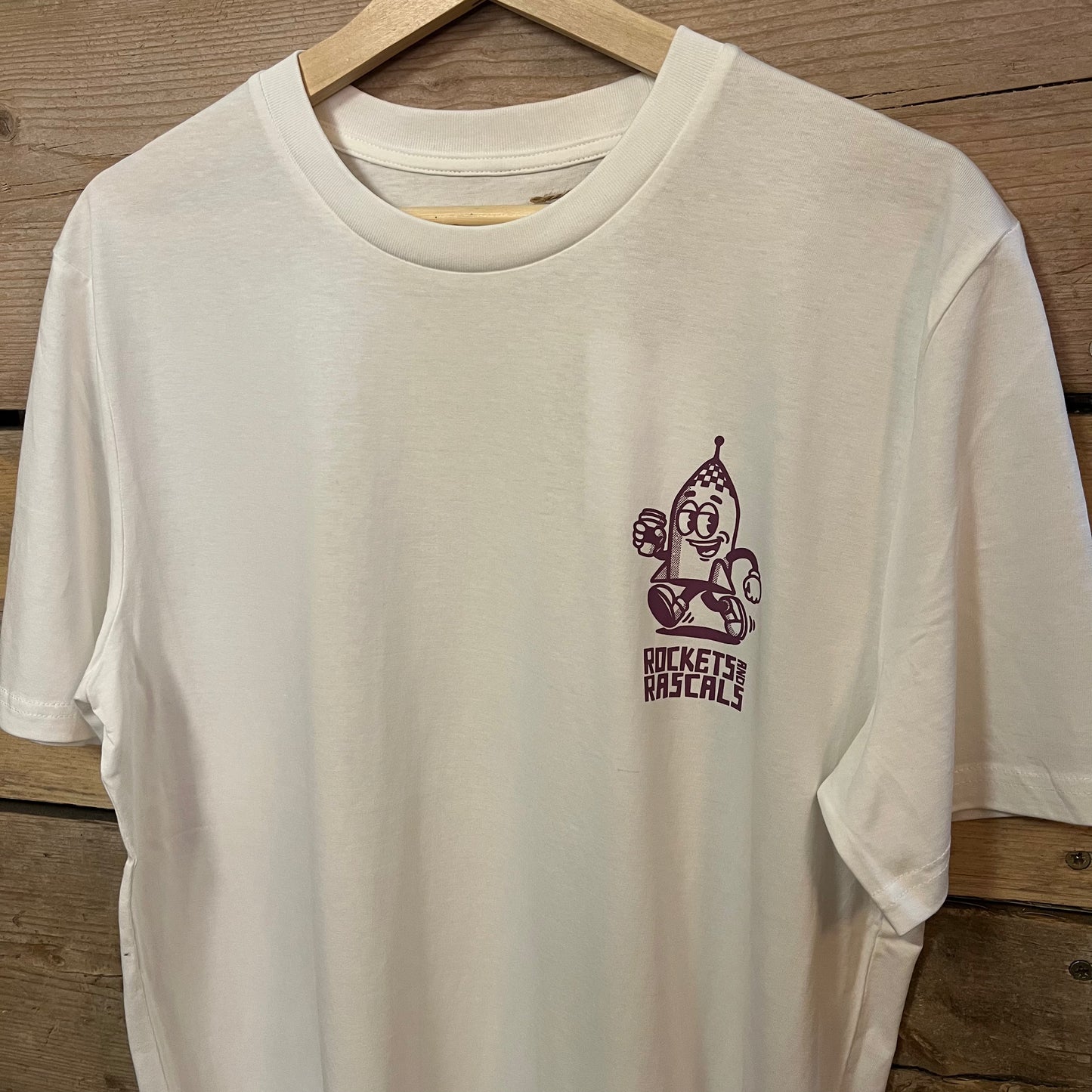 Rockets and Rascals Graphic T-Shirt White and Purple