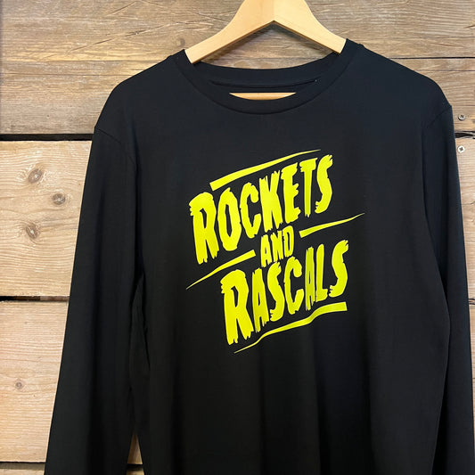 Rockets Wild T-Shirt Long Sleeve - Black with Yellow Font
